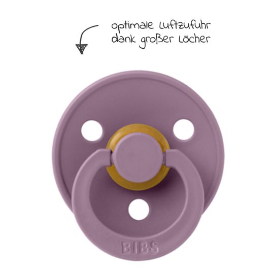 Bibs Pacifier - Color 2-pack - Violet Sky / Mauve - Size 0-6 M