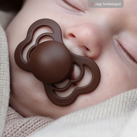 Bibs Pacifiers - Couture 2 Pack - Natural Rubber - Vanilla / Mocha - Gr. 0-6 M