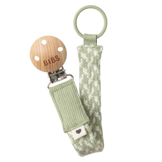 Bibs Pacifier Braid - Sage / Ivory