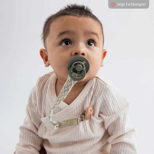 Bibs Pacifier Braid - Sage / Ivory