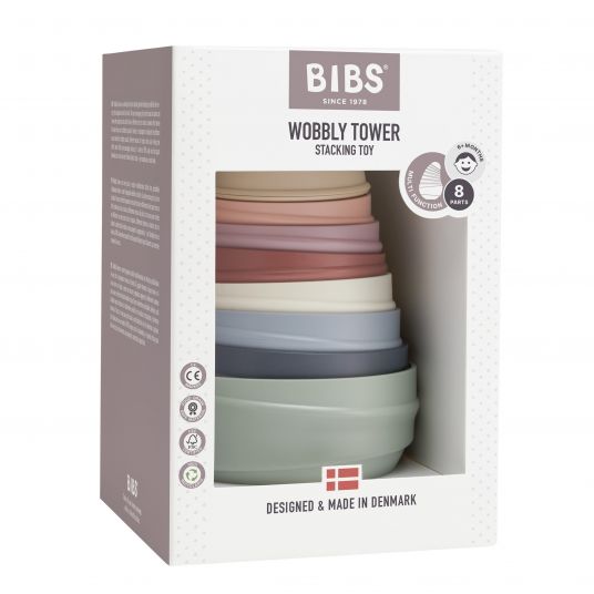 Bibs Stacking Tower - Pastel Rainbow