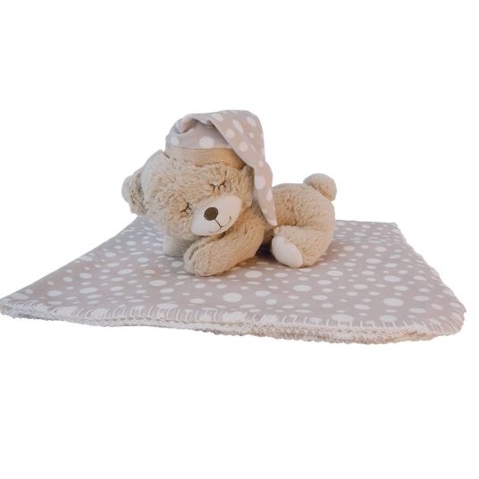 Bieco 2-piece set cuddly blanket + cuddly toy 75 x 100 cm - Bear Petti