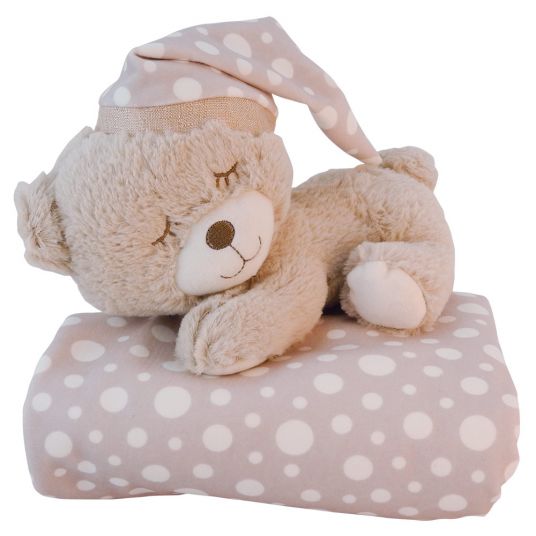 Bieco 2-piece set cuddly blanket + cuddly toy 75 x 100 cm - Bear Petti