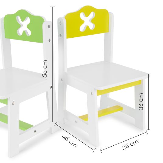 Bieco 3-piece children's settee - white