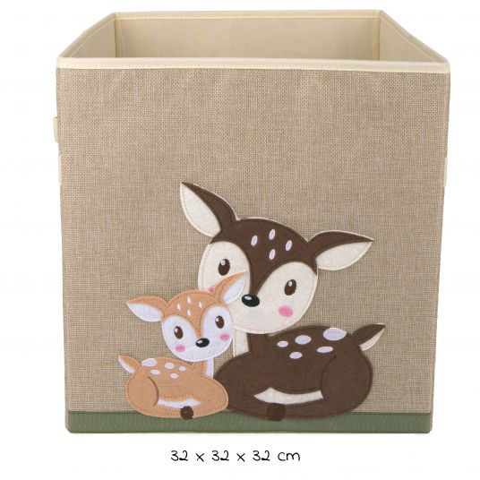 Bieco Storage Box / Dust Box Small 32 x 32 x 32 cm - Deer