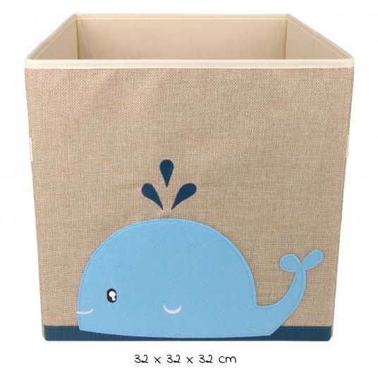 Bieco Storage Box / Dust Box Small 32 x 32 x 32 cm - Whale