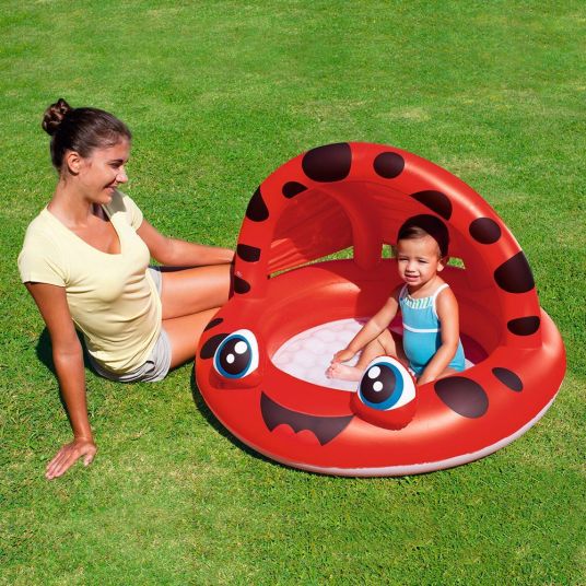 Bieco Baby-Pool mit Sonnendach - Frosch oder Marienkäfer