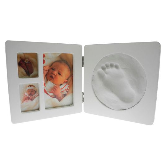 Bieco Double frame for 3 photos and imprint - White
