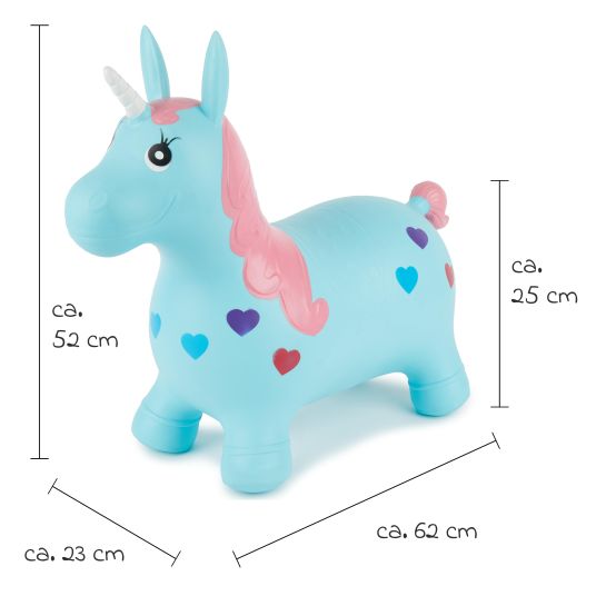 Bieco Inflatable bouncy animal - unicorn