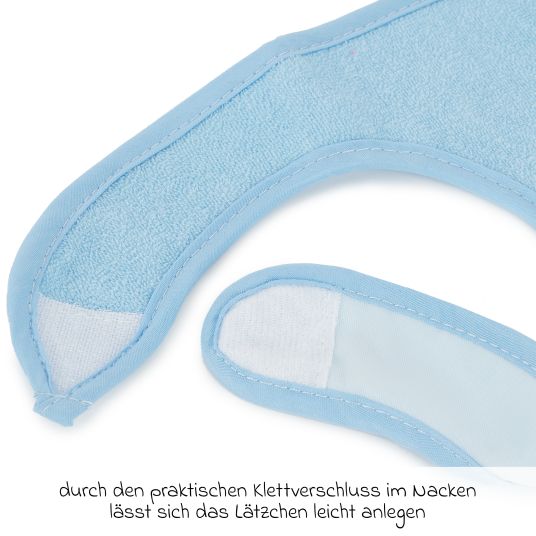 Bieco Klett-Lätzchen 4er Pack - Blau