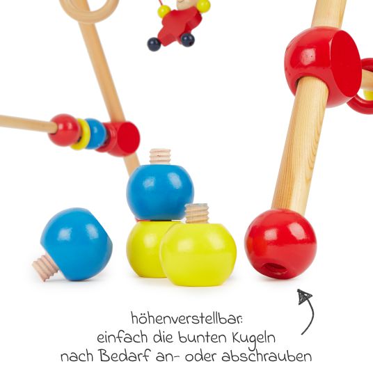 Bieco Spiel-Trapez Baby-Gym aus Holz höhenverstellbar