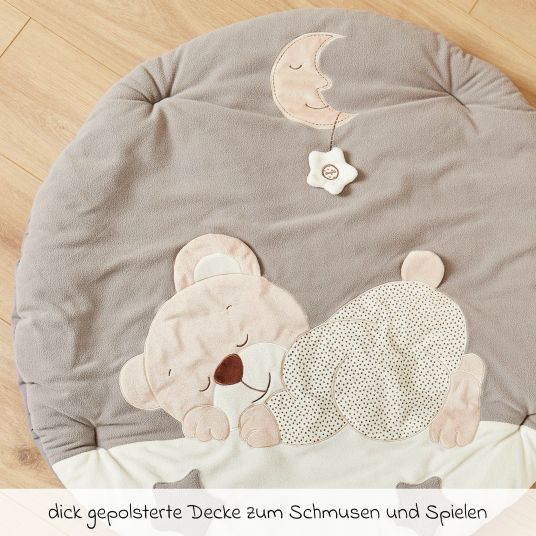 Bieco Play blanket with play bow - sleeping bear