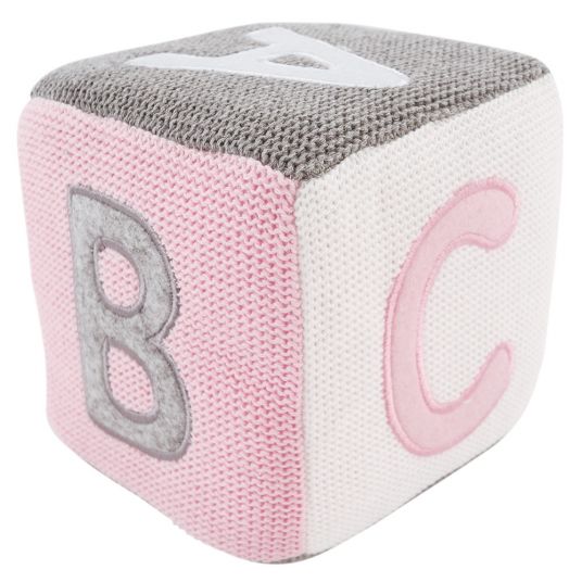 Bieco Knitting game cube ABC - Pink