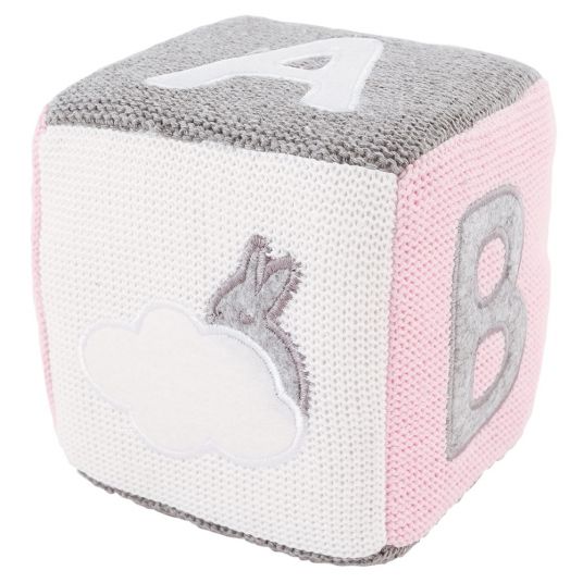 Bieco Knitting game cube ABC - Pink