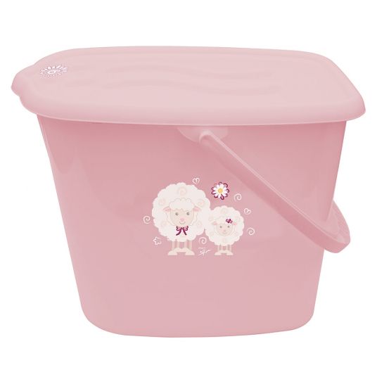 Bieco Diaper Pail - Little Sheep - Old Pink