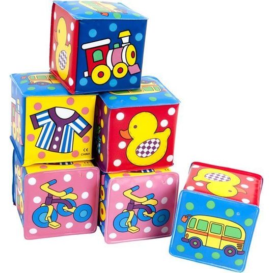 Bieco Matching cube 6 pieces soft - colored
