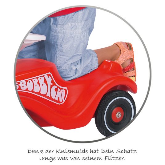 BIG Bobby Car Classic Set inkl. Flüsterräder + Schuhschoner New Shoe-Care - Rot