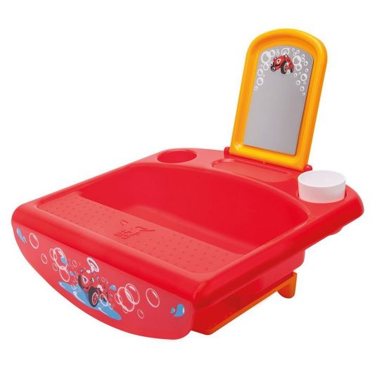 BIG Kleinkind Pflege Waschbecken für Badewannenrand Baby Splash rot 800056809 