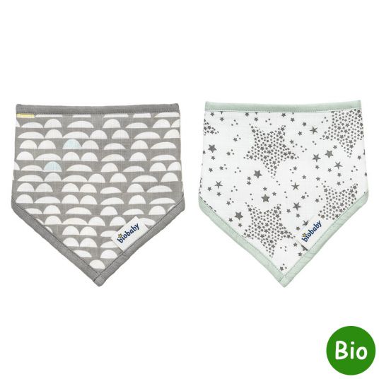 biobaby Triangle scarf - pack of 2 - reversible