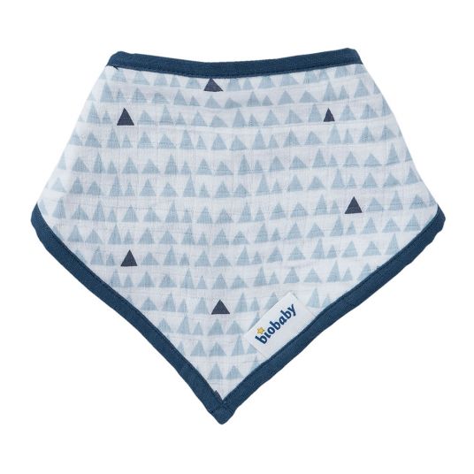 biobaby Triangle scarf - 2 pack - reversible - Blue
