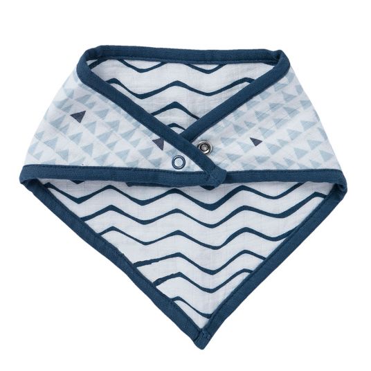 biobaby Triangle scarf - 2 pack - reversible - Blue