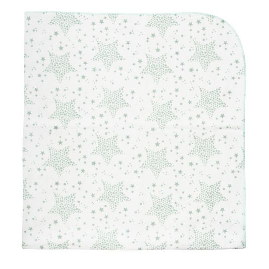 biobaby Molle blanket double pack 80 x 75 cm - Stars - Mint