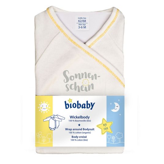 biobaby Body swaddle sunshine - bianco - taglia 50/56