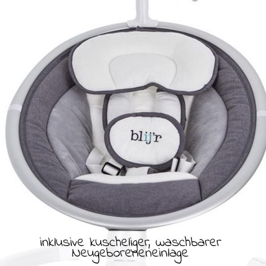 Blij'r Baby swing Derk Plus with sound module - Grey