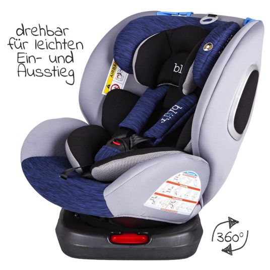 Blij'r Reboarder child seat Bas Plus 360° incl. Isofix - Blue