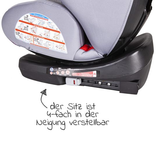 Blij'r Reboarder child seat Bas Plus 360° - Isofix - Grey Black