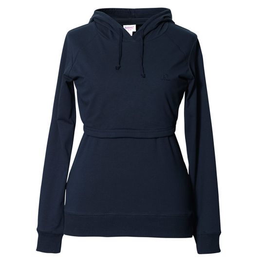 boob Hooded sweatshirt B.Warmer with breastfeeding function - Dark Blue - Size S
