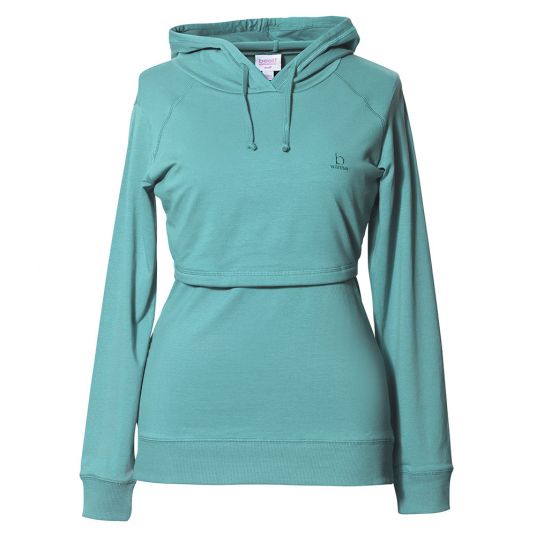 boob Hooded sweatshirt B.Warmer with breastfeeding function - Turquoise - Size S
