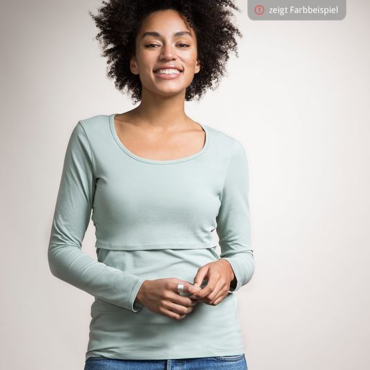 boob Long Sleeve Shirt Organic Cotton - Light Gray Melange - Gr. S