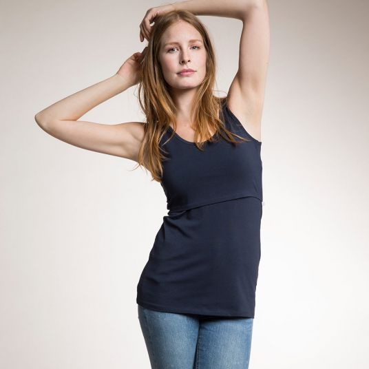 boob Pregnancy & nursing top with organic cotton - Dark blue - Size S