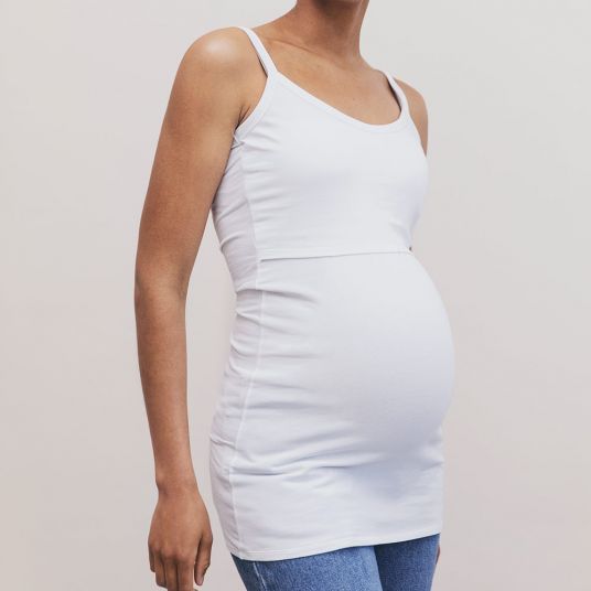 boob Top per gravidanza e allattamento in cotone organico - Bianco - Taglia S