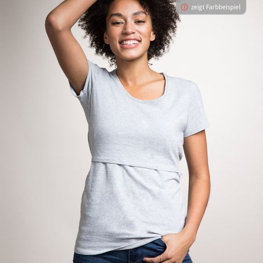 boob T-shirt with breastfeeding function organic cotton - Dark blue - Size S