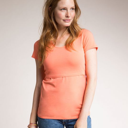 boob T-shirt with breastfeeding function organic cotton - melon - size S