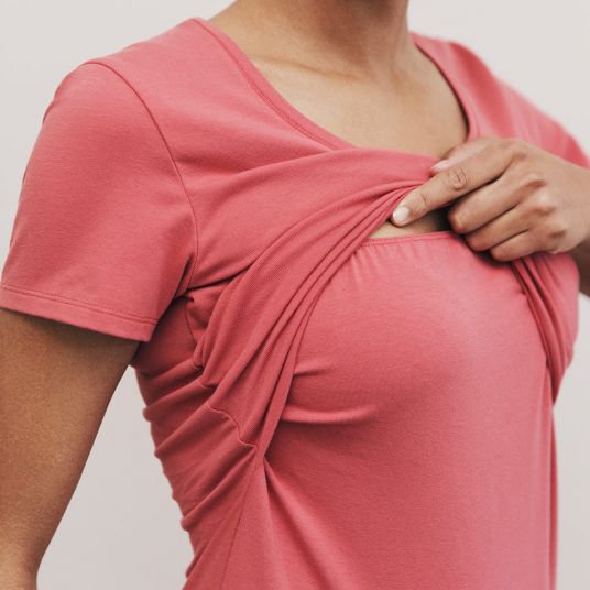 boob T-shirt with breastfeeding function organic cotton - Pink - Size S
