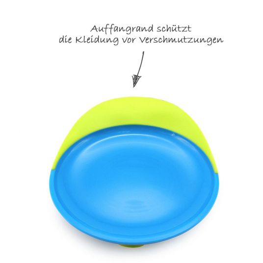 boon Plate Catch Plate with catch rim - Green Blue