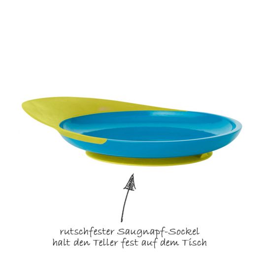 boon Teller Catch Plate mit Auffangrand - Grün Blau