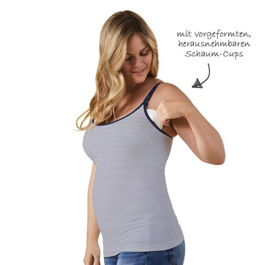 bravado Pregnancy & Nursing Top - Classic Nursing Cami - Feeder Stripe - Size S