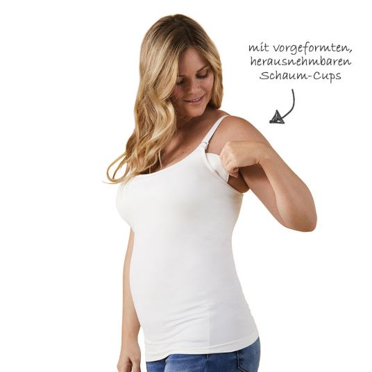 bravado Pregnancy & Nursing Top - Classic Nursing Cami - White - Size S