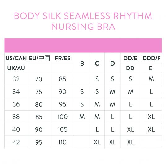 bravado Reggiseno per l'allattamento e la gravidanza - Body Silk Seamless - Rhythm - Rosewater - Taglia S