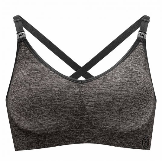 bravado Breastfeeding & Pregnancy Bra Body Silk Seamless Yoga - Anthracite Melange - Size M