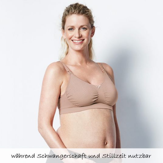 bravado Nursing & Pregnancy Bra Confetti - Polka Dots Fawn - Size S