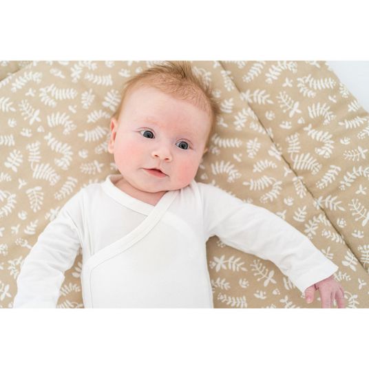 Briljant Baby Coperta per bambini 80 x 100 cm - Botanica - Cotone organico - Sabbia