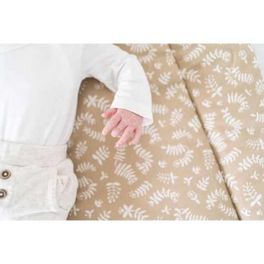 Briljant Baby Krabbeldecke 80 x 100 cm - Botanic - Organic Cotton - Sand