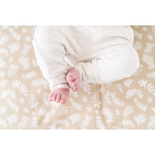 Briljant Baby Coperta per bambini 80 x 100 cm - Botanica - Cotone organico - Sabbia
