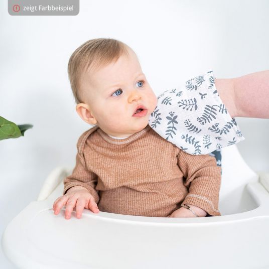Briljant Baby Mull-Waschhandschuh 4er Pack - Botanic - Organic Cotton - Gelb