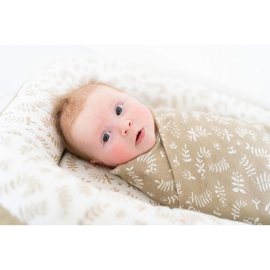 Briljant Baby Pannolini di garza 4 confezioni 70 x 70 cm - Botanico - Cotone organico - Sabbia